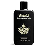 Shield Maximum Strength Body Wash for Back, Chest & Shoulders - Men's 10% Benzoyl Peroxide Body Wash, Clears Breakouts & Acne Scars – Unscented with Niacinamide, Glycolic Acid & Ceramides, 8.5 oz