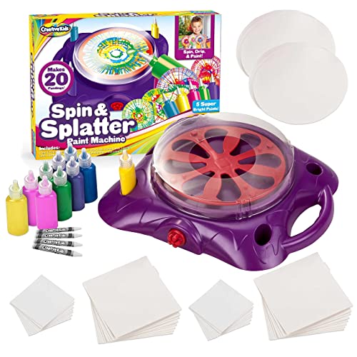 Creative Kids 2 in 1 Kids Paint Art Bundle Set â€“ Spin & Paint Art Kit + Refill Pack â€“ Kids Art Set â€“ Toddler Kids Painting Set Kit - Arts Crafts Activities Gifts Toys for Kids Boys Girls Age 6+