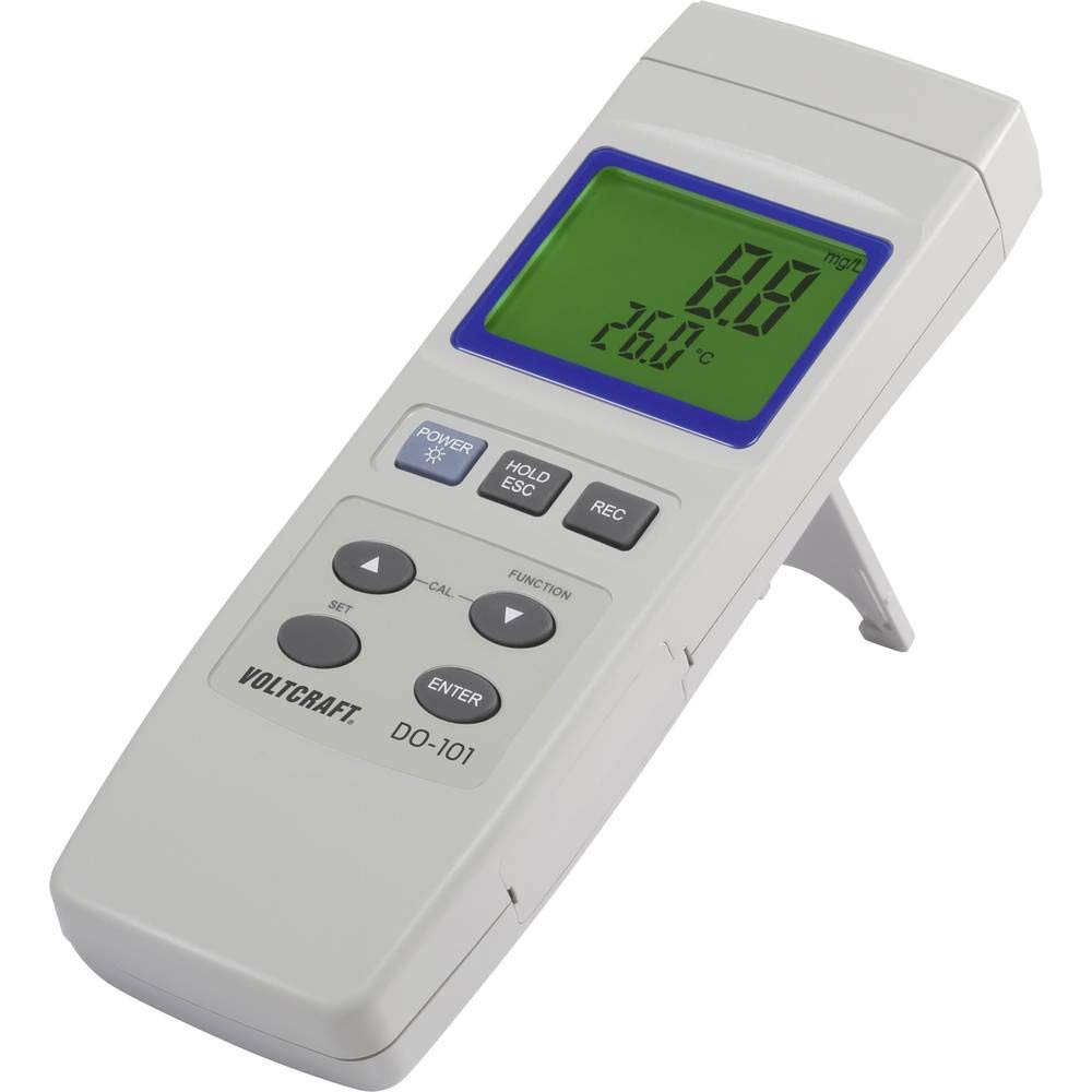 VOLTCRAFT DO-101 - Medidor de oxígeno (0-20 mg/l, electrodo intercambiable, con función de medición de temperatura)