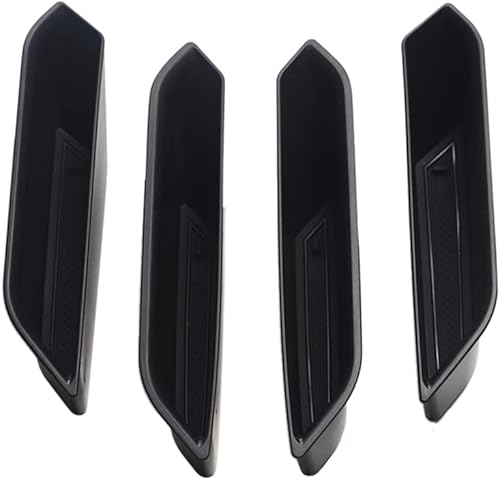Miniatura 8 de YOCTM Paquete de 4 bandejas organizadoras de puerta para Ford Bronco de 4 puertas 2021 2022 2023, bolsillos delanteros y traseros, accesorios