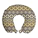ABAKUHAUS Ethnisch Reisekissen Nackenstütze, Periodisches Kreisformen, Schaumstoff Reiseartikel für Flugzeug und Auto, 30x30 cm, Mehrfarbig