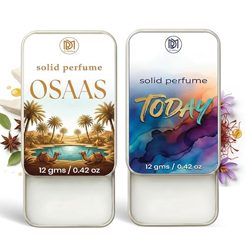 Image of Dr.Mashur Solid Perfume |Osaas&Today Alcohol Free Wax Perfume Balm, Long Lasting | Pocket Tin 12g, Pack Of 2| Non Greasy Smooth Glide, Travel Friendly Men And Women
