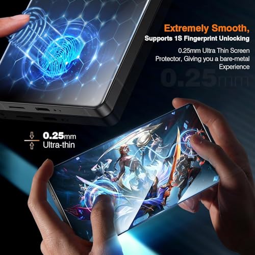 Image of AIBEX Military-Grade Gorilla Tempered Glass Screen Protector for Samsung Galaxy S25 Ultra 5G with Edge to Edge Coverage - Case Friendly, Anti-scratch and Bubble free installation kit