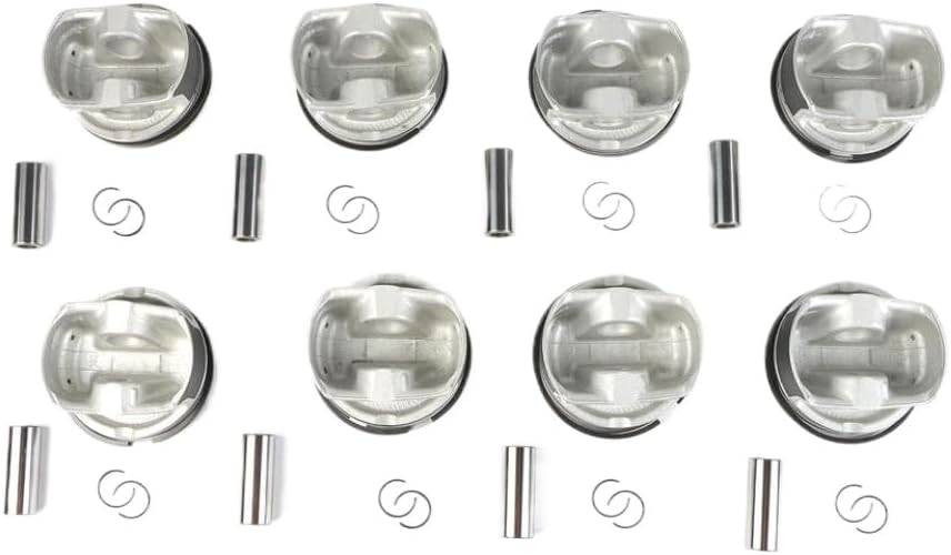 8PCS Engine Piston Ring Kit 11257537124 11257542292 Compatible With Automotive Motorcycle Parts 550i 650i X5 E60 E61 E63 E65 E70 N62B48 4.8L For Part Number 11257537124 11257542292