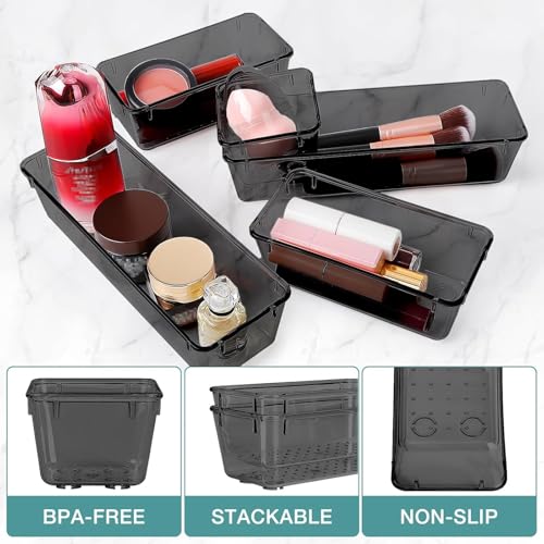 Image of 25 PCS Drawer Organizer Set, 5 Size Bathroom and kitchen organizer Trays