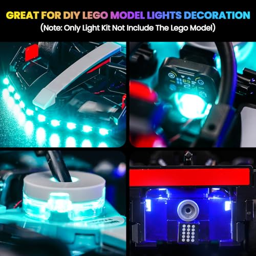 Image of Upgraded Led Light Kit Compatible with LEGO Mercedes-AMG F1 W15 Race Car Building Set, Lights Decoration Compatible with LEGO 77244 (Model Not Included)