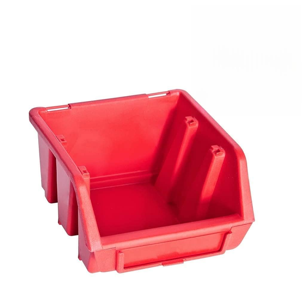 80-TLG. Juego de recipientes para piezas pequeñas con 4 placas de pared, cajas apilables para tornillos y tuercas, sistema de almacenamiento ampliable para garaje y taller