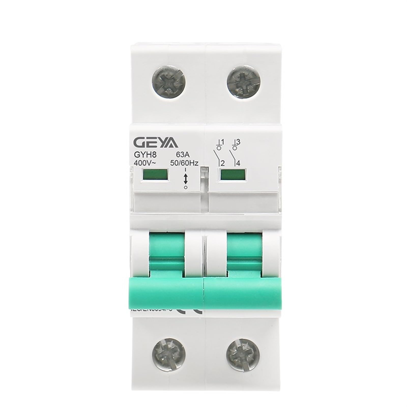 YFHGULBTK GYH8 Din Rail 2Pole Main Switch Function Disconnector Isolator Circuit Breaker 400VAC DP(100A)