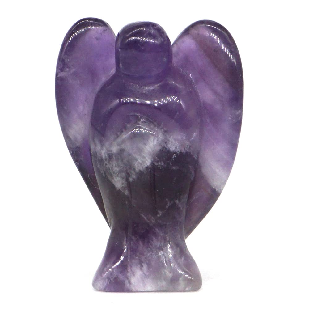 Figura de ángel Tallada en Piedra, artesanía, Piedras Preciosas Naturales, decoración, Cristales curativos, Reiki, Cuarzo, habitación, Regalos cumpleaños 1,5"(28,10pcs)