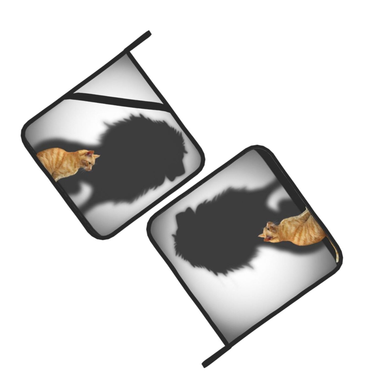 Cat with Lion background Printed Oven Pot Holders Set of 2 Pcs Heat Resistant Kitchen Microwave Potholders for Cooking Baking Grilling