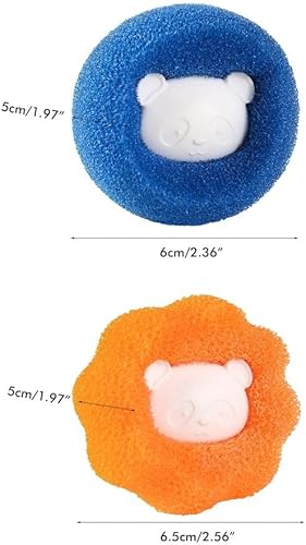 Miniatura 2 de Enfudid Removedor de pelo de mascotas para lavandería, bolas de lavado reutilizables para lavar la secadora, lavar pelos de mascotas, bola
