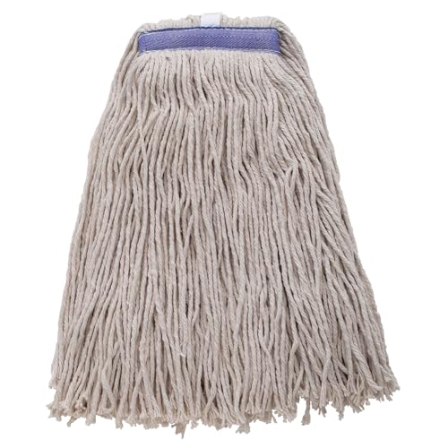 Image of Winco 24 oz White Commercial Poly-Cotton Blend Mop Head, Cut End