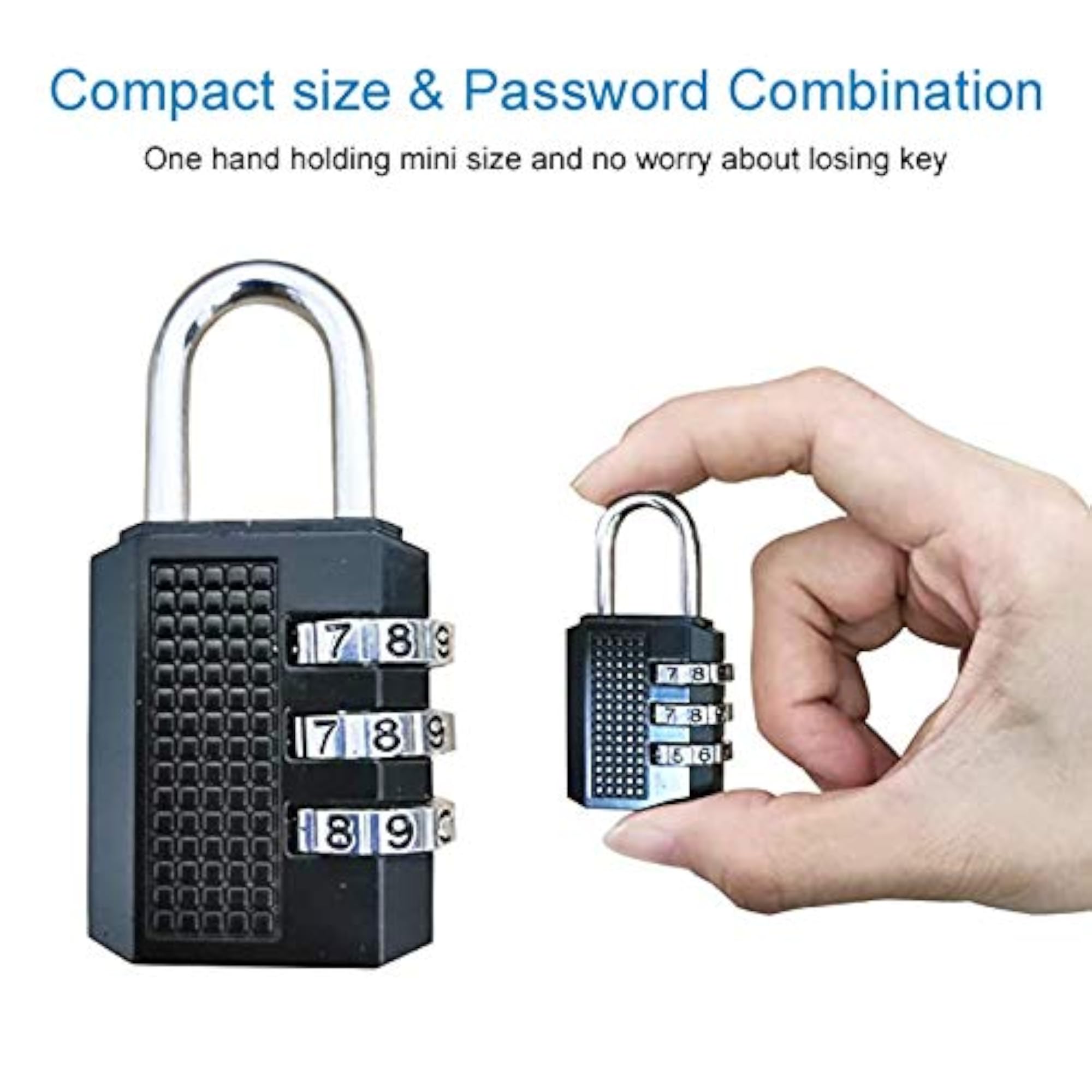 Painted Metal Luggage 3 Digit Pad Lock