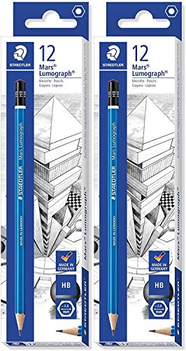 Lápiz Staedtler Mars 100-HB LUMOGRAPH HB caja 24 miniatura 1