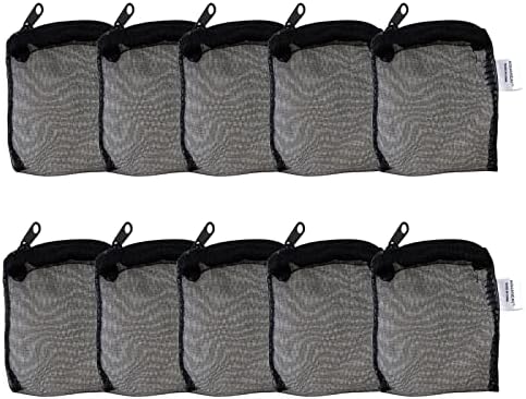 AQUANEAT 10pcs Aquarium Filter Media Bags, Fish Tank Fine Mesh Bags, 3”x4”/3”x8”/5.5”x8” with Plastic Zipper for Activated Carbon (3” x 4”) image 5