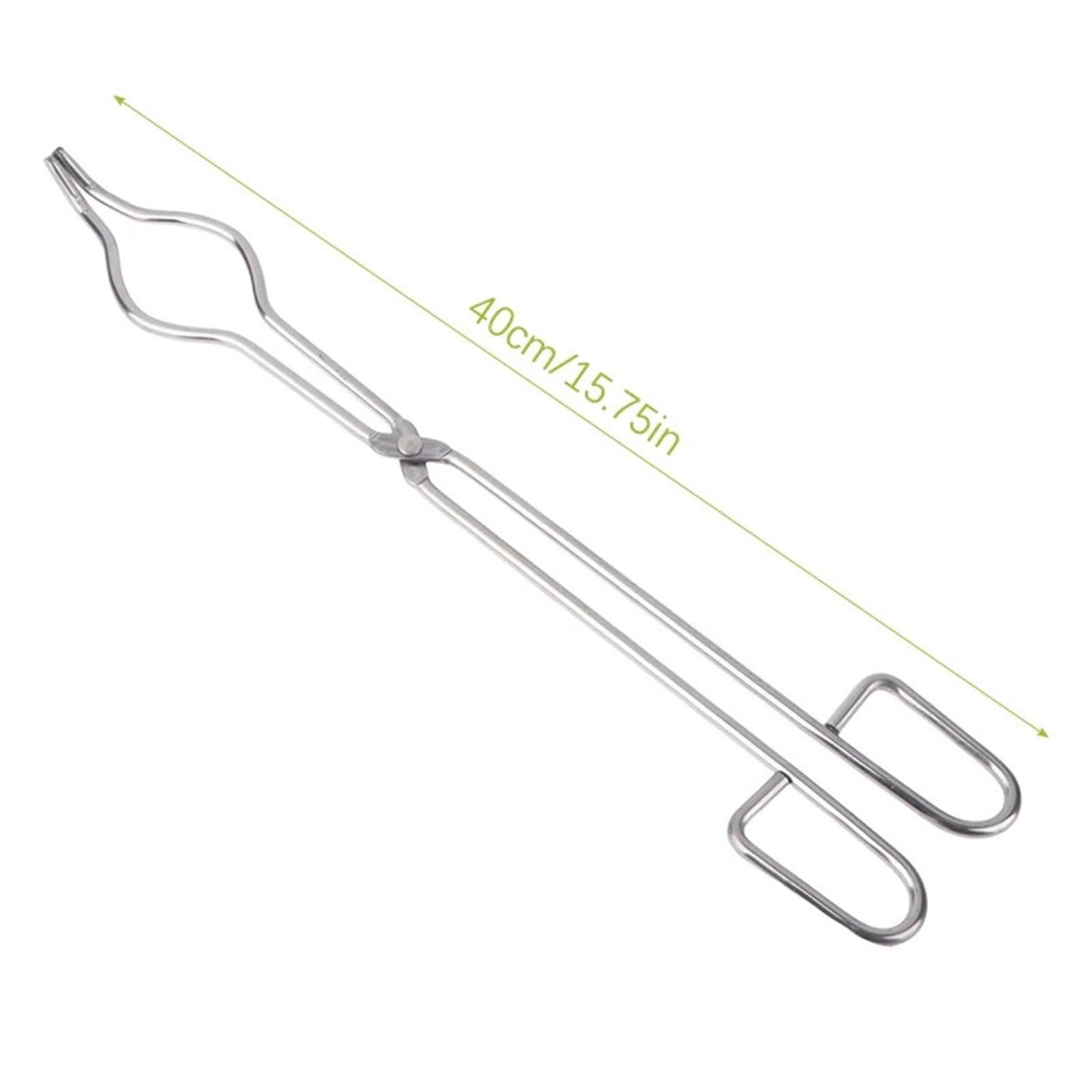 Tiegelzange Tiegelzange aus Edelstahl, Graphitschmelzzange, Halter, verchromte Becherklemmen für Laborgeräte(40cm)