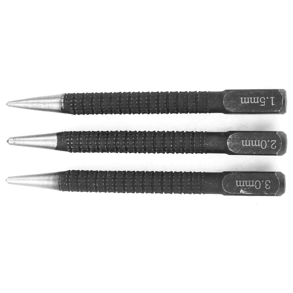 Center Punch For Metal, Metal Punch Tool 3 Pcs Punch Wood Marking Tool Center Punch Combination Marker Center Hole Punch Automatic Center Punch For Drilling Positioning