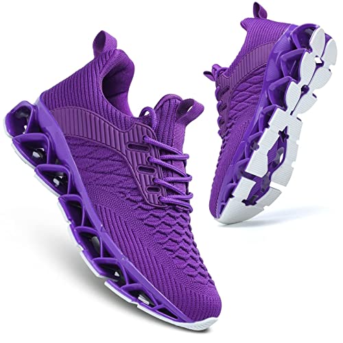 Image of Womens Slip-ins Running Shoes Blade Tennis Walking Sneakers Comfortable Fashion Non Slip Work Sport Shoes Gym Trainers