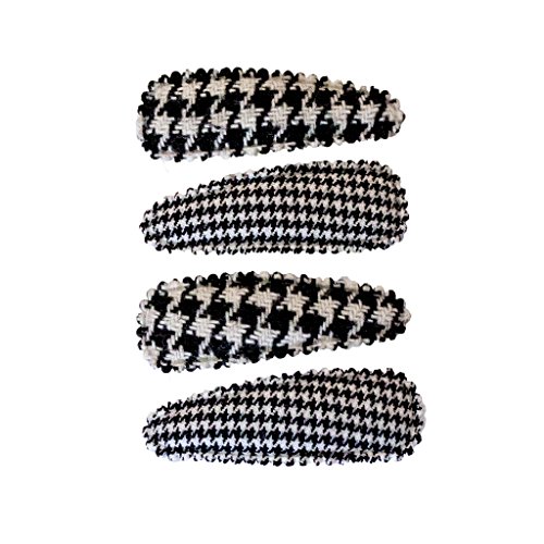 Barrettes cheveux en tissu pied-de-poule pour sublimer vos coiffures de bureau
