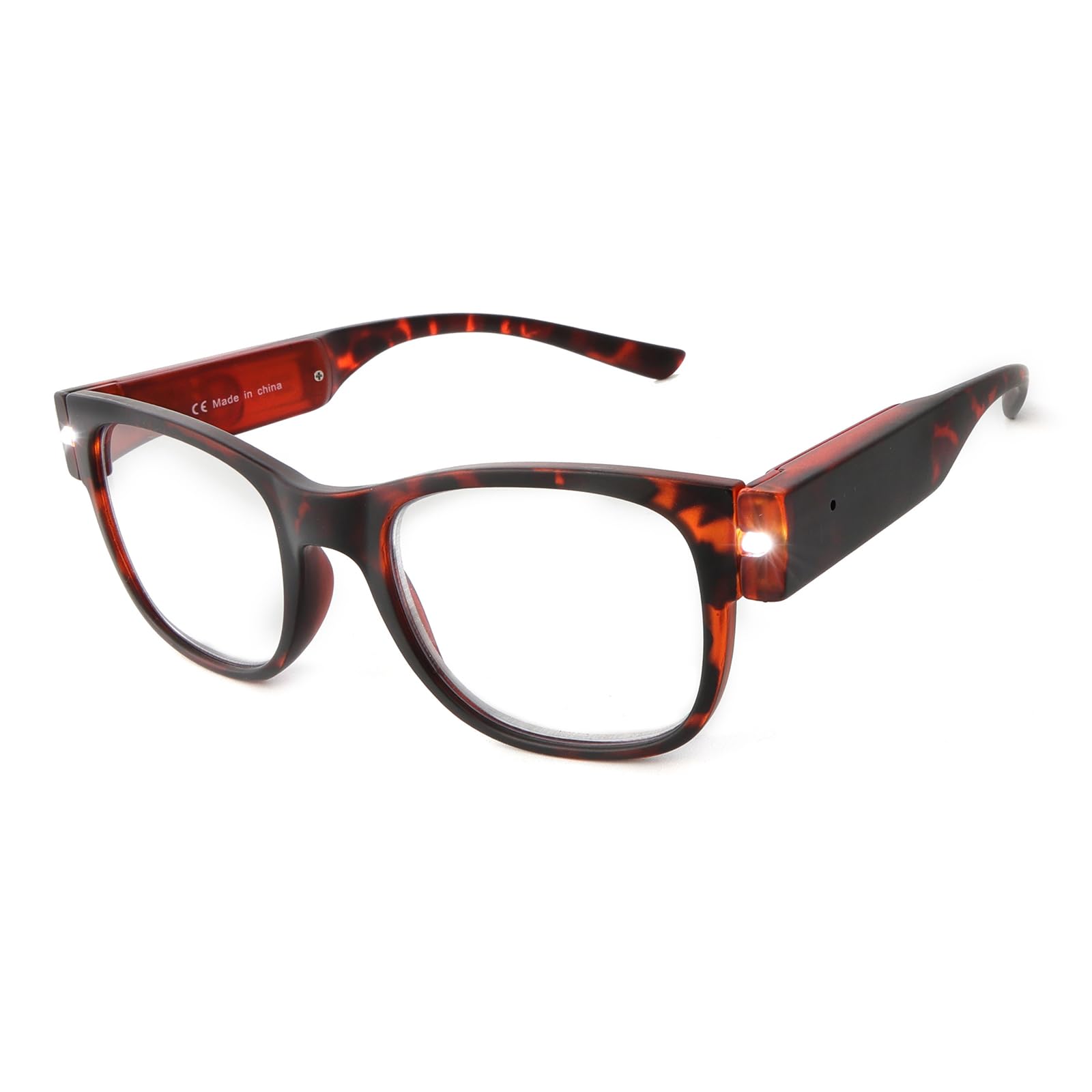 OuShiun USB Rechargeable Led Reading Glasses Lighted Eyewear for Women Men