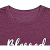 JINTING Blessed Grandma Shirts for Women Blessed Grammy Shirts Short Sleeve Casual Nana Gift T Shirts Top Tee Burgundy