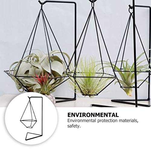 POPETPOP Carrinho de Exposição Titular Vaso de Vidro Hidroponia Plantador de Ferro Ornamento Stand P