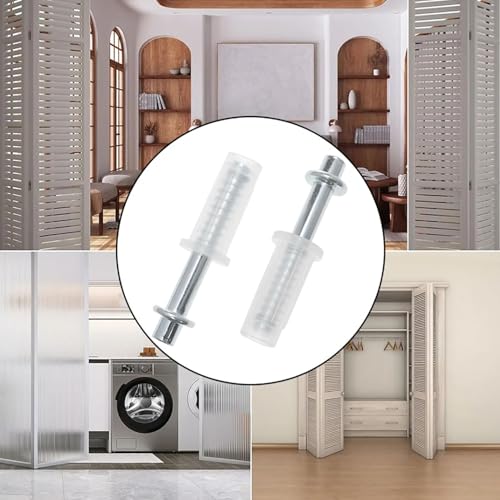 Lovelysp - Bisagra superior para puertas plegables de armario, 10 piezas, 3/8 pulgadas, para puertas dobles plegables, correderas y de vestidor, repuesto de herrajes para puertas interiores miniatura 5