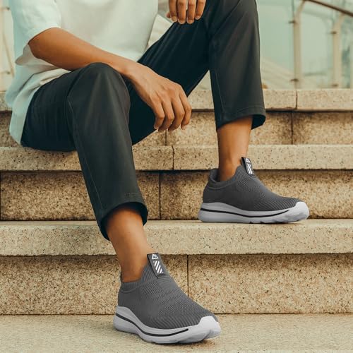 ODCKOI Slip On buty męskie, ciemnoszary, 44 EU