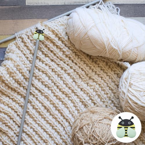 Image of 10 Pack Cute Little Bee Needle Point Protection Needle Stoppers Knitting Tools Knitting Supplies Accessories