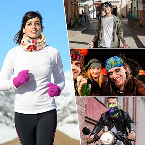 Image of Tarpop 12 /30 Pcs Neck Gaiters Scarf Elastic Wrap Headband Sweat Absorbing Bandana for Women Men Sports Yoga Running