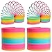 PartyPack 2X Große Regenbogen Spirale Spielzeug, im Box, 6.5 cm Diameter, Regenbogenspirale für Kinder, Treppenläufer Spirale, Fidget Toy für Alt und Jung, Spirale Kinderspielzeug, Rainbow Slinki.