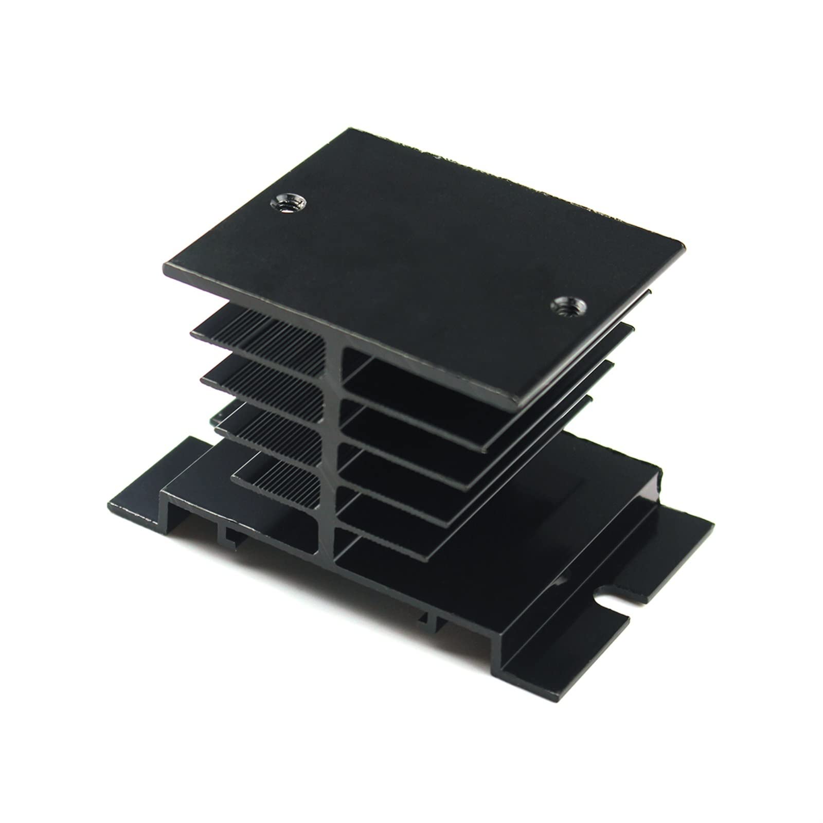 CSKWLLNBC Single Phase Solid State Relay SSR Aluminum Heat Sink Dissipation Radiator 50x60x50mm Suitable for 10A-40A(Nero)