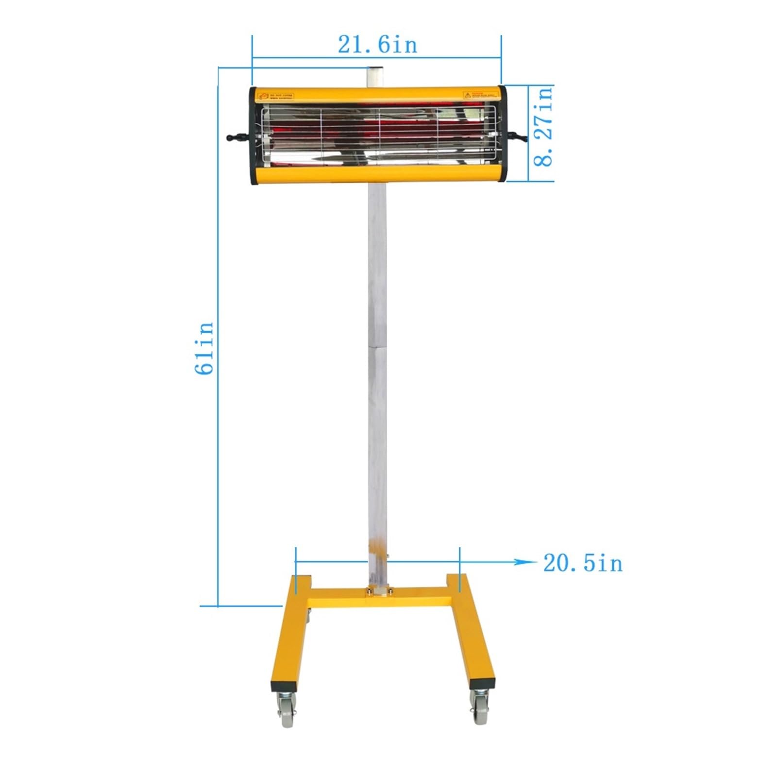 1050W Lampada For Polimerizzazione Della Vernice A Infrarossi Luce Di Riscaldamento Riscaldatore A A Onde Corte For Carrozzeria Auto Riparazione Cromata Portatile