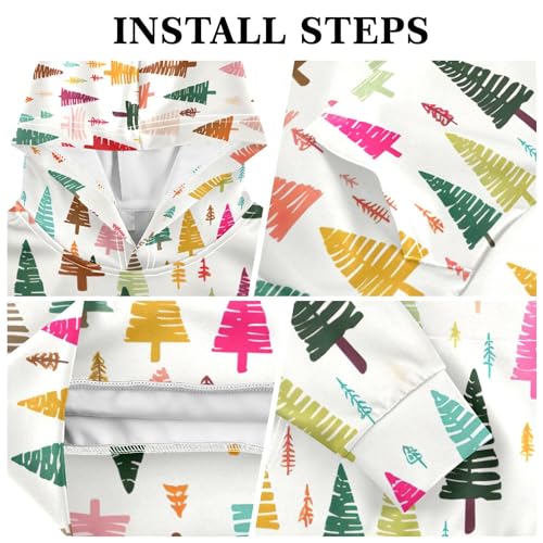 Kids Hoodies Sweaters Christmas Xmas Trees Hooded Sweatshirts with Big Pockets for Boys Girls B04002893