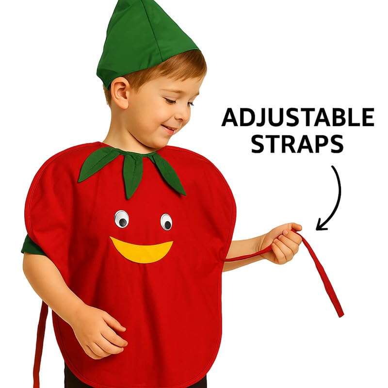 Image of FancyDressWale Fruit & Vegetable Fancy Dress Costume for Kids | Free Size 2-10 Years | School Fancy Dress, Stage Shows, Theme Parties