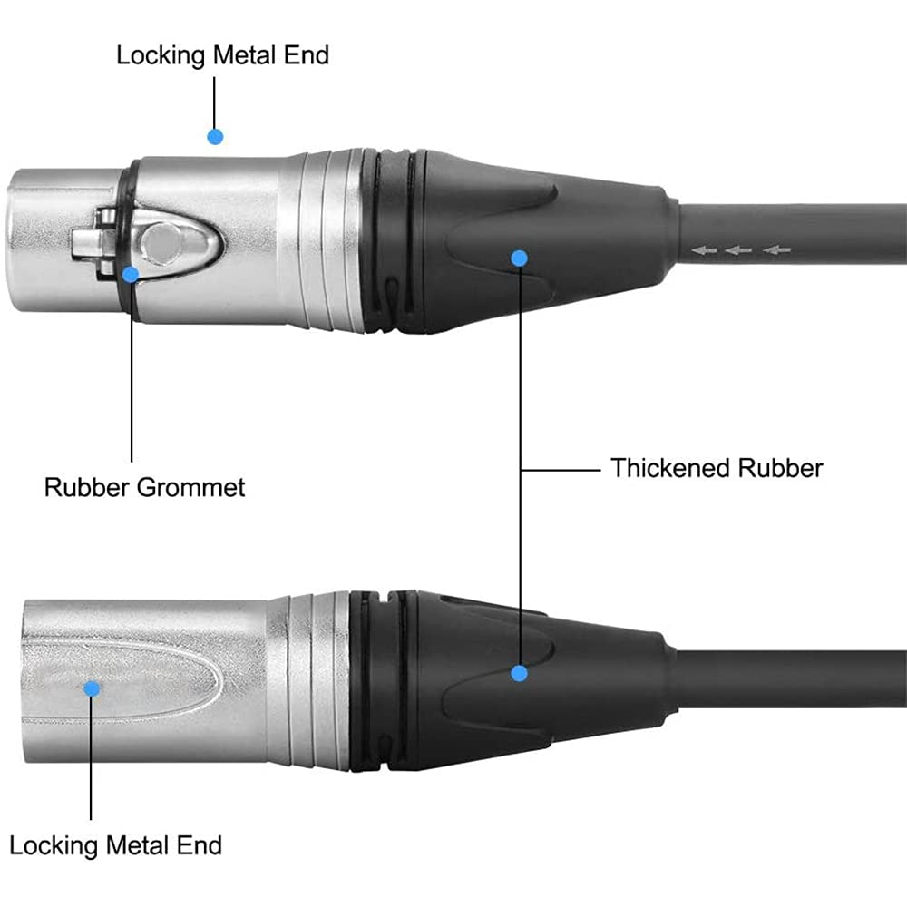 Kadence KFM-4.5M Jamming Series 4.5m XLR Mic Cable | 3-Pin Male to Female Balanced Audio Cable | Low-Noise OFC Core | Reinforced Connectors | Black 2