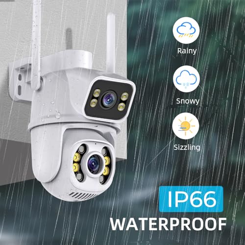 Câmera IP Sem Fio de Segurança Externa, LucZeng Câmera de Visão Noturna Infravermelha WiFi, HD 6MP D