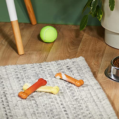Nylabone 983611 Dura Power Chew, Flavour-Frenzy-Paket mit unterschiedlichen Sorten, Maiskolben-, Grillhähnchen- und Eiscremegeschmack, 3er-Pack, S