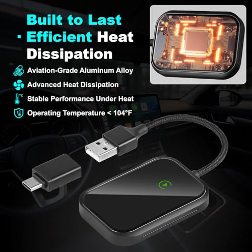 Wireless CarPlay Adapter for iPhone, Apple CarPlay Wireless Adapter USB-C, Bluetooth Connection, Auto-Switch for Multiple iPhones, Fast & Stable, iOS 10+ - image 9