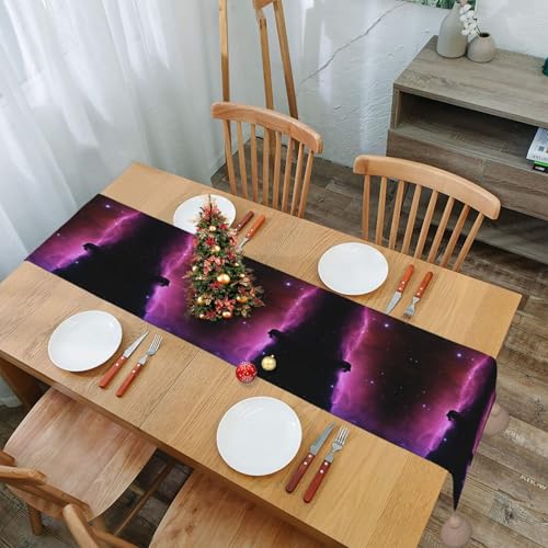 Chemin de table ciel étoilé lavable pour protéger et décorer la table basse - 8