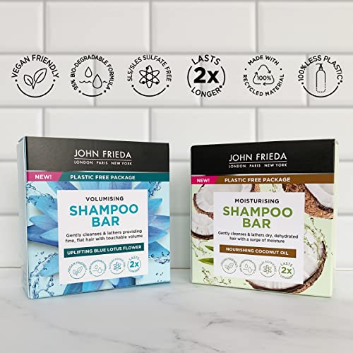 John Frieda Volumising Shampoo Bar 75 g, Vegan-Friendly Shampoo Bar for Thin, Fine Hair, Sulphate-Free Volumising Shampoo Bar - Image 7