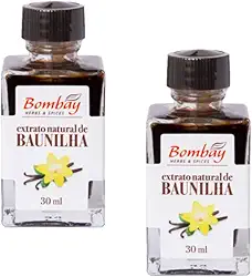 Kit 2 Vidros de Extrato Natural de Baunilha de 30mL cada - Bombay