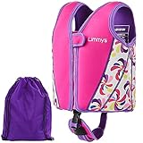 Limmys Premium Neopren Schwimmweste Kinder 2-5 Jahre - Ideale Schwimmhilfe für Mädchen - Extra Kordelzugtasche inklusive (Mittel)
