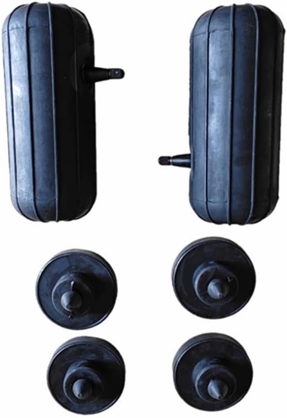1Pair Car Rear Suspension Spring Airbag, Black Rubber Air Spring Shock Absorber for Sedan, SUV, Off-Road Vehicles, Noise Reduction System (85 * 200mm side nozzle)