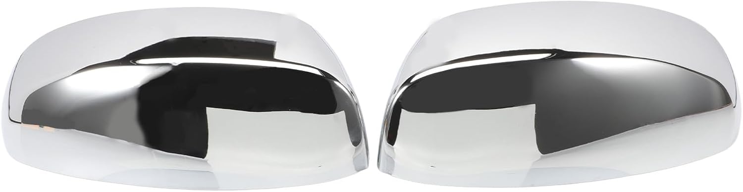 2 PCS Upper Mirror Cap Chrome Plated Compatible with 2007-2013 Silverado Sierra 1500 2500 3500HD, Tahoe, Suburban, Avalanche, Yukon XL, Escalade EXT ESV OEM 25788157, 25788156