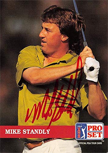 Topps Mike Standly Autographed Trading Card (Golf, Pga Tour, Houston Cougars, Sc) 1992 Pro Set #137 - Autographed College Cards
