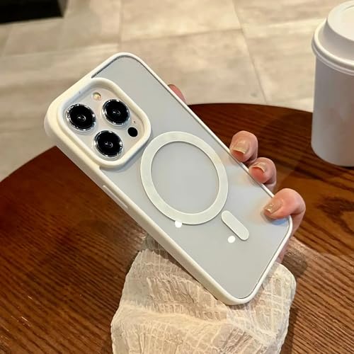 Coque magnétique transparente pour iPhone 14 Pro Max avec chargement sans fil