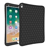 Fintie Case for iPad Pro 10.5 - [Honey Comb Series] Light Weight Anti Slip Kids Friendly Shock Proof Silicone Protective Cover for iPad Pro 10.5 Inch 2017 Release Tablet, Black