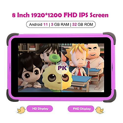 8 inch Kids Tablet Android 11.0 Tablets for Kids,AX WiFi 6,1280x800 IPS HD Display,2GB RAM 32GB ROM Toddlers Tablet with… - Image 4