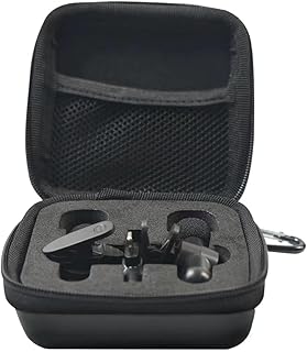 Wireless Microphone Case Mic Case Hard Travel Carring Case with 3 slots for Wireless Lavalier Microphone Lapel Mic